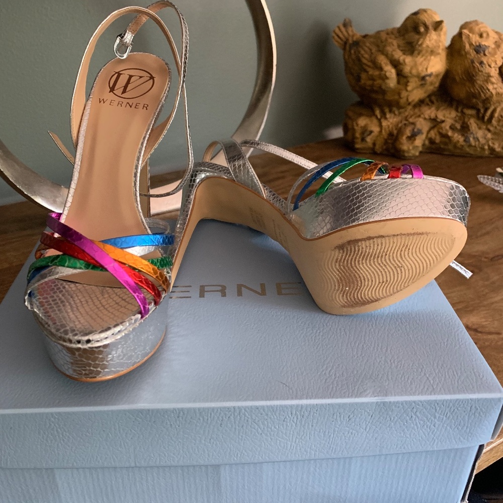 Werner Silver And Multi Color Platform Size 8 - image 3